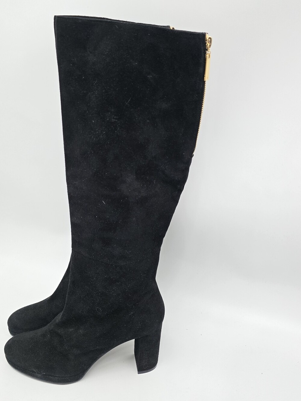 Stuart Weitzman black 4" heel knee high boots size 10